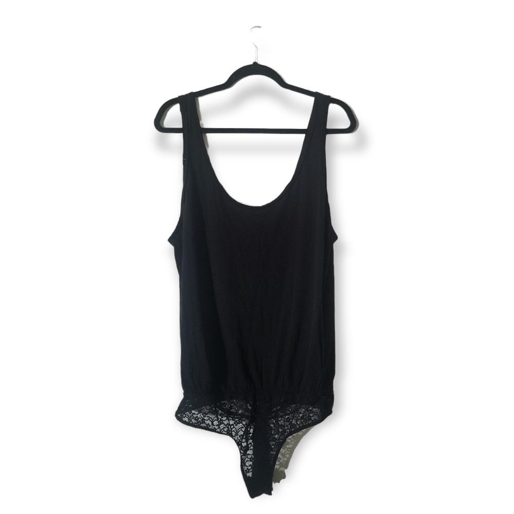 Free People Black Sydney Bodysuit Tank Lace Large - Picture 10 of 15